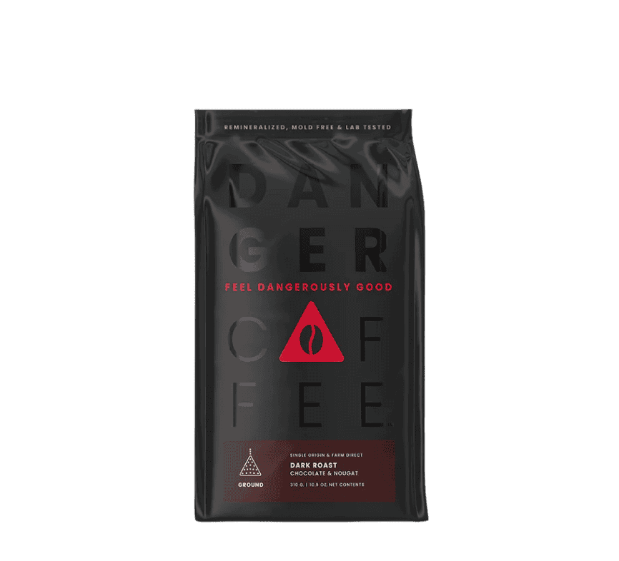 Acheter Danger Coffee Dark Roast Ground Mineralized Coffee chez LiveHelfi