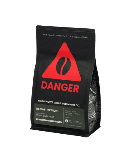 Acheter Danger Coffee Decaf Medium Whole Bean Mineralized Coffee chez LiveHelfi
