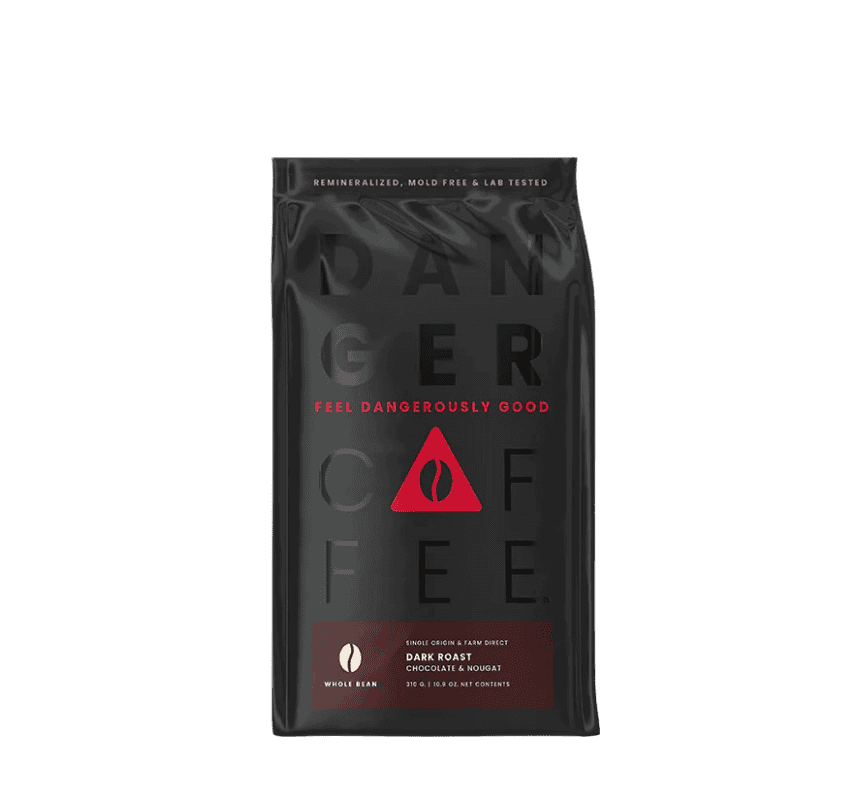 Acheter Danger Coffee Dark Roast Whole Bean Mineralized Coffee chez LiveHelfi