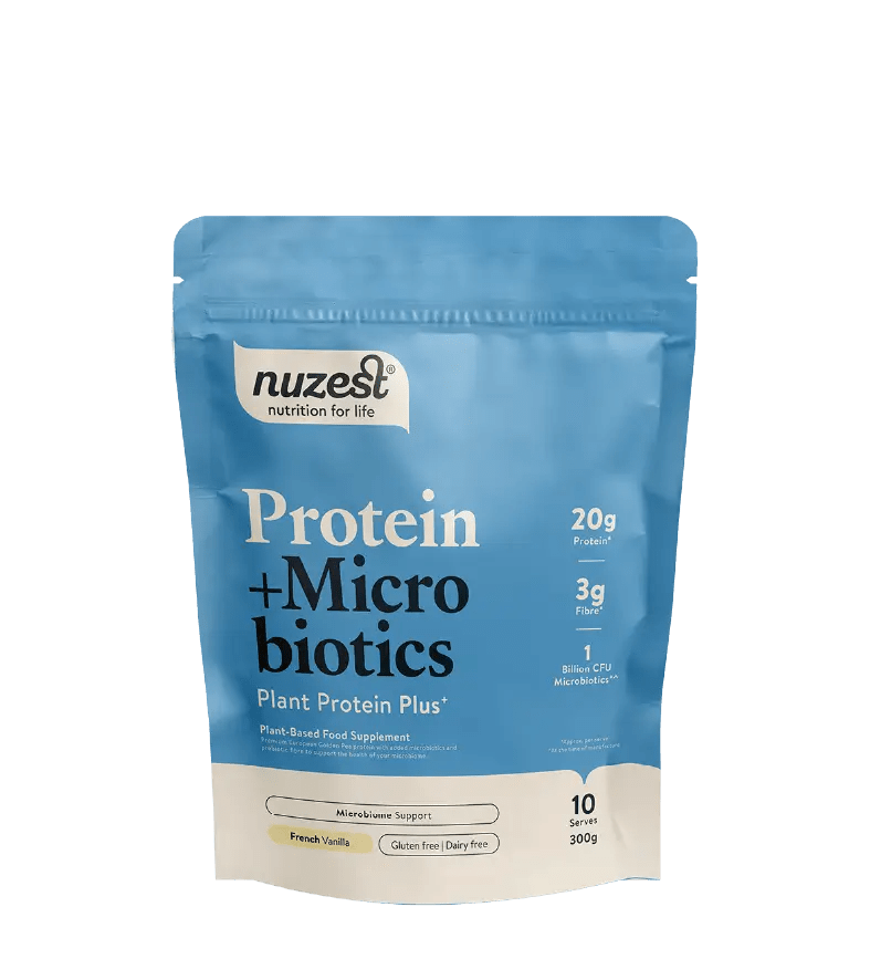 Acheter Nuzest Plant Protein + Microbiotics French Vanilla chez LiveHelfi