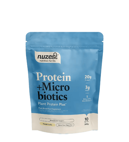 Acheter Nuzest Plant Protein + Microbiotics French Vanilla chez LiveHelfi