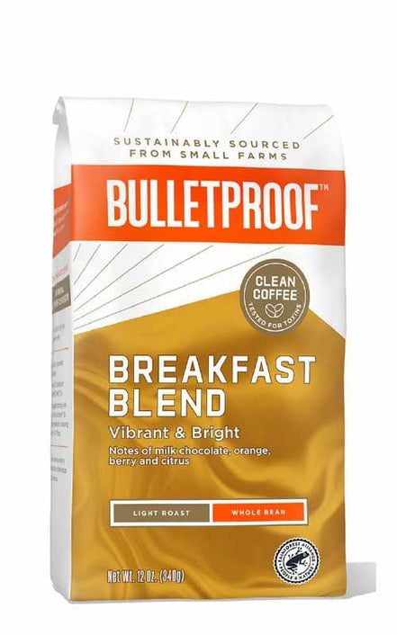 Acheter Bulletproof Breakfast Blend Light Roast Whole Bean chez LiveHelfi