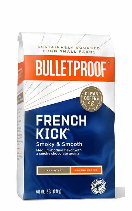 Acheter Bulletproof French Kick Ground Coffee 340 gram chez LiveHelfi