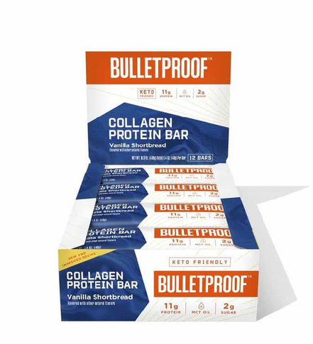 Acheter Bulletproof Vanilla Shortbread Collagen Protein Bars chez LiveHelfi