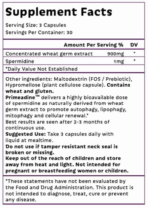 Acheter Oxford Healthspan Primeadine Premium Spermidine chez LiveHelfi