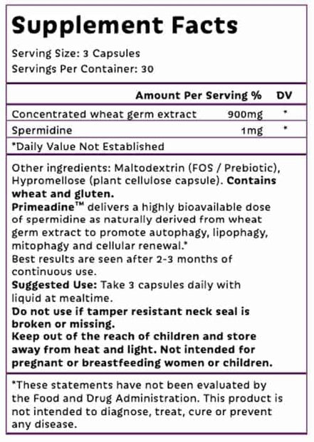 Acheter Oxford Healthspan Primeadine Premium Spermidine chez LiveHelfi