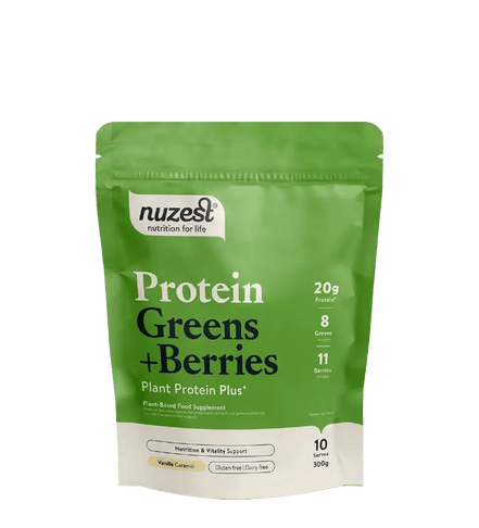 Plant Protein Greens + Berries Vanilla Caramel