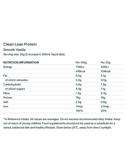 Clean Lean Protein Smooth Vanilla